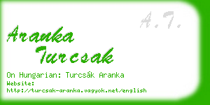 aranka turcsak business card